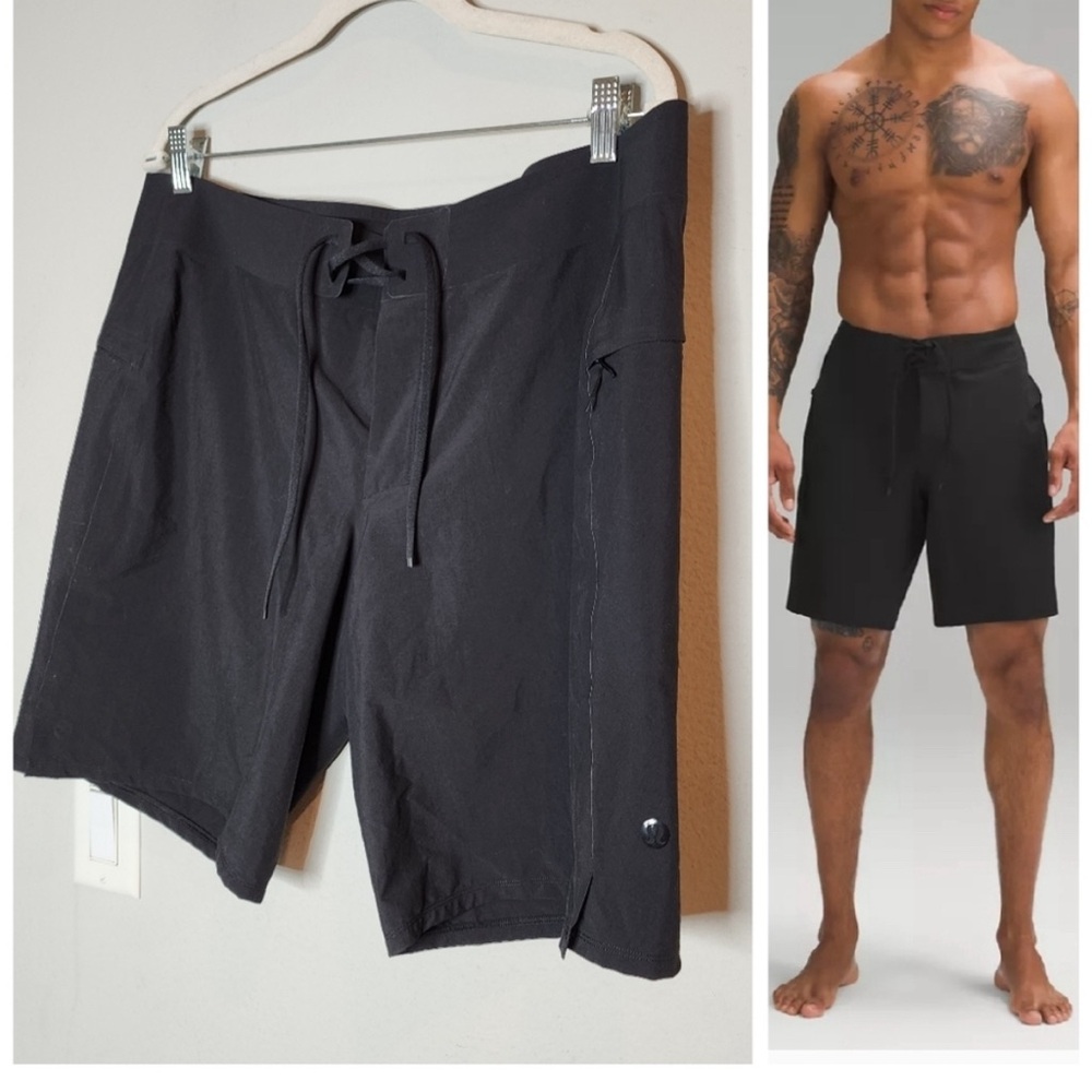 Lululemon Current State Black Board Short 9". Men's size 36. 2021